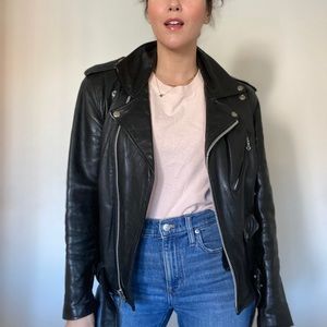 Vintage Leather Motorcycle Jacket